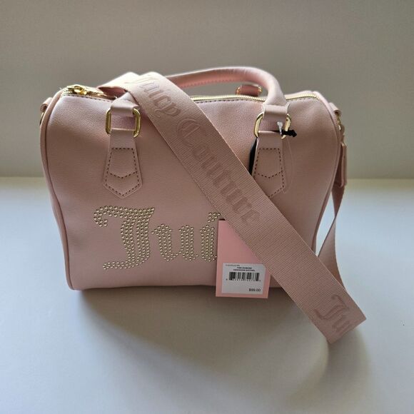 Juicy Couture Pink Diamond Obsession Satchel Rhinestone...
